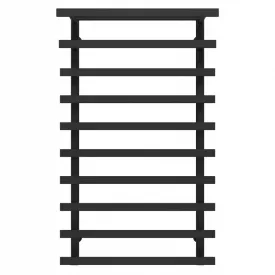 Полотенцесушитель водяной Deffi Agata П10 500x1000 нержавеющая сталь черный боковое левое подключение