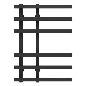 Полотенцесушитель водяной Deffi Atena П6 150х700 дизайнерский, нержавеющая сталь, черный, нижнее подключение