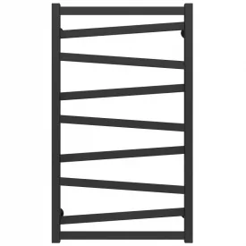 Полотенцесушитель водяной Deffi Alpha П9 500х900 дизайнерский, нержавеющая сталь, черный, нижнее подключение