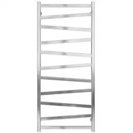 Полотенцесушитель водяной Deffi Alpha П11 500х1200 дизайнерский, нержавеющая сталь, хром, боковое левое подключение