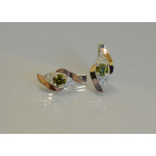 Серьги серебряные Sil 092s-6 Олива (Sil-970)