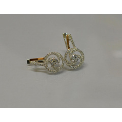 Серебряные серьги Sil 115s-3 Белый (Sil-865) Запоріжжя