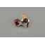 Серебряные серьги Sil с золотыми вставками 145s-9 Гранат (Sil-1021) Нововолинськ
