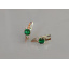 Серебряные серьги Sil с золотыми вставками 134s-1 Зеленый (Sil-1188) Дубно