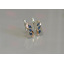 Серебряные серьги Sil с золотыми пластинами 120s-13 Танзанит (Sil-811) Южноукраїнськ