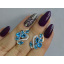 Серебряные серьги Sil с золотыми пластинами 152s-5 Лаванда (Sil-1064) Кушугум