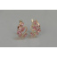 Серебряные серьги Sil с золотыми пластинами 152s-10 Розовый (Sil-1069) Шепетовка