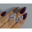 Серебряные серьги Sil с золотыми пластинами 152s-8 Фиолет (Sil-1067) Тернопіль