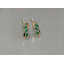Серебряные серьги Sil с золотыми пластинами 120s-1 Зеленый (Sil-799) Луцьк