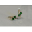 Серьги серебряные Sil 076s-3 Зеленый (Sil-951) Днепр