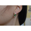 Серьги серебряные Sil 076s-3 Зеленый (Sil-951) Днепр