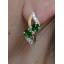 Серьги серебряные Sil 076s-3 Зеленый (Sil-951) Днепр