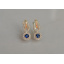 Серебряные серьги Sil с золотыми пластинами 135s-13 Танзанит (Sil-1184) Київ