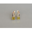 Серебряные серьги Sil с золотыми вставками 136s-15 Желтый (Sil-1249) Житомир