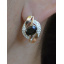 Серебряные серьги Sil 090s-2 Черный (Sil-972) Броди