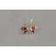 Серебряные серьги Sil с золотыми вставками 142s-16 Красный (Sil-1143) Ужгород