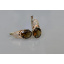 Серебряные серьги Sil с золотыми накладками 122s-2 Коричневый (Sil-748) Лозовая
