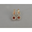 Серебряные серьги Sil с золотыми пластинами 135s-9 Гранат (Sil-1180) Харків