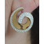 Серьги серебряные Sil 095s с золотом Прозрачный (Sil-987) Нововолинськ