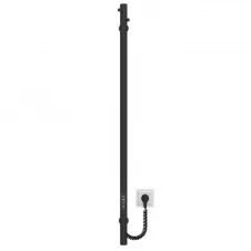 Полотенцесушитель электрический Deffi Chloe 30x1100 нержавеющая сталь, черный, JD04