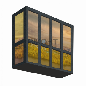 Французький балкон Rehau ламінація антрацит тонування бронза скло повністю