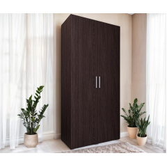 Шкаф распашной двухдверный Tobi Sho ST-0009 с полками и штангой, 1000х2180х520 мм Венге Каменка-Днепровская