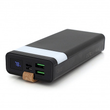 Повербанк Power Bank XO-PR1129 20000mAh,flashlight,Input:(Micro,Type-C), Output:(2хUSB,Type-C), QC22.5W/PD20W, plastic, Black