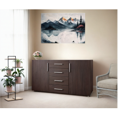 Комод с дверцами Tobi Sho Keelin ST-0004 на 4 ящика для гостиной, 1500х820х520 мм Венге Херсон
