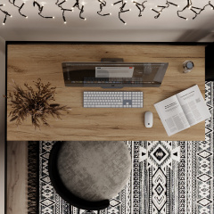 Письменный стол Art in Head Brevity Loft standart 1400х750х670 Дуб крафт золотой/Чёрный металл (TB04120000030) Самбір