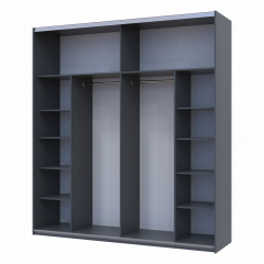 Шкаф купе Doros G-Caiser Графит вставка Бетон 220х60х240 см (44900284) Кобижча