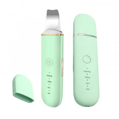 Ультразвуковой скрабер для чистки лифтинга и тонизации кожи лица Beauty Face LURNOFY 7C-CPY01 EMS Green Хмільник