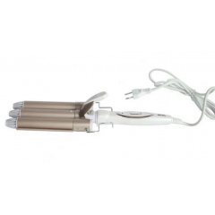 Плойка тройная Kemei JFQ-KM-1010 White/Gold (1756374681) Київ