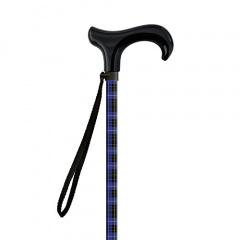 Трость телескопическая MQ Perfect MQ584 Tartan Blu - Manico Derby Nero 55-94 см Комбинированный Червоноград