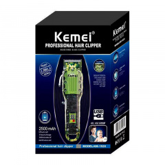 Машинка для стрижки волос на аккумуляторе Kemei KM-1926 2500 мАч Зеленый (10606-57109) Нововолинськ