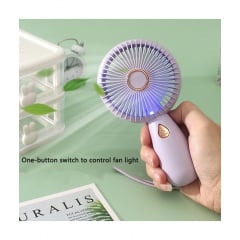 Вентилятор ручной аккумуляторный Mini Fan ZB103 Сиреневый Петрове