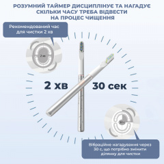 Электрическая зубная щетка MIR QX-8 Home&Travel Collection Gray Покровськ