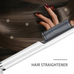 Электрическая расческа-выпрямитель для волос Hair Style UKC утюжок с турмалиновым покрытием 6 температурных режимов Белый Броди