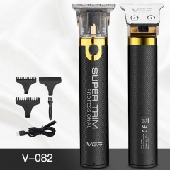 Машинка для стрижки VGR Super Trim V-082 электрическая беспроводная с 3 насадками Черная (1756375520) Лубны