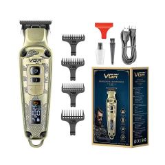 Машинка для стрижки волос VGR V-901 LED-дисплей аккумуляторная 1600mAh 5W Gold (3_05172) Чернігів