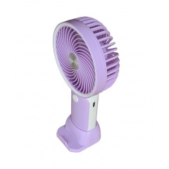 Вентилятор ручной аккумуляторный с подставкой для телефона Mini Fan HX09-1 Сиреневый с белым Білгород-Дністровський