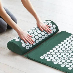 Коврик массажно-акупунктурный с подушкой Life style Acupressure Mat and Pillow Set 64х40см Темно-зеленый Херсон