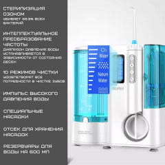 Стационарный ирригатор для зубов NiceFeel Professional 7 Насадок + 10 Режимов + Озонотерапия FC3680 (400) Львов
