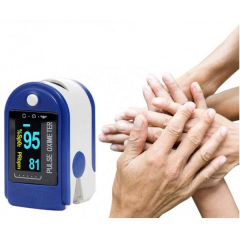 Пульсоксиметр Pulse Oximeter Healer AD807 электронный на палец Синий Вінниця