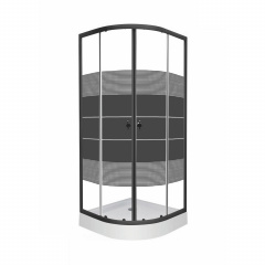 Душевая кабина RJ TULIP 194x90 полукруглая, стекло 4 мм + поддон 90x90, белый (90ВRZ081Linia) (Копировать) Чернівці