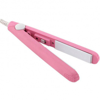 Выпрямитель щипцы Straightener Style Mini для укладки волос и создания объема Розовый