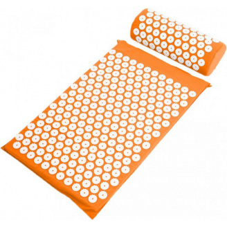 Коврик массажно-акупунктурный Life style Acupressure Mat and Pillow Set с подушкой 64 х 40 см Оранжевый