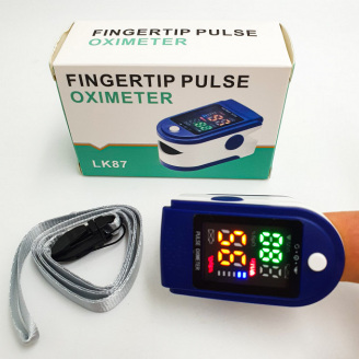 Пульсоксиметр Pulse Oximeter JZK LK87 на палец с монитором кислорода в крови и пульса Fingertip Pulse Oximeter LK87