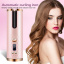 Беспроводная автоматическая плойка вращающаяся UKC Hair Curler с аккумулятором 5200мАч Розовый Ізмаїл