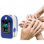 Пульсоксиметр Pulse Oximeter Healer AD807 электронный на палец Синий Вінниця