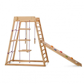 Спортивний комплекс Акварелька-outdoor-4 SportBaby дитячий дерев'яний